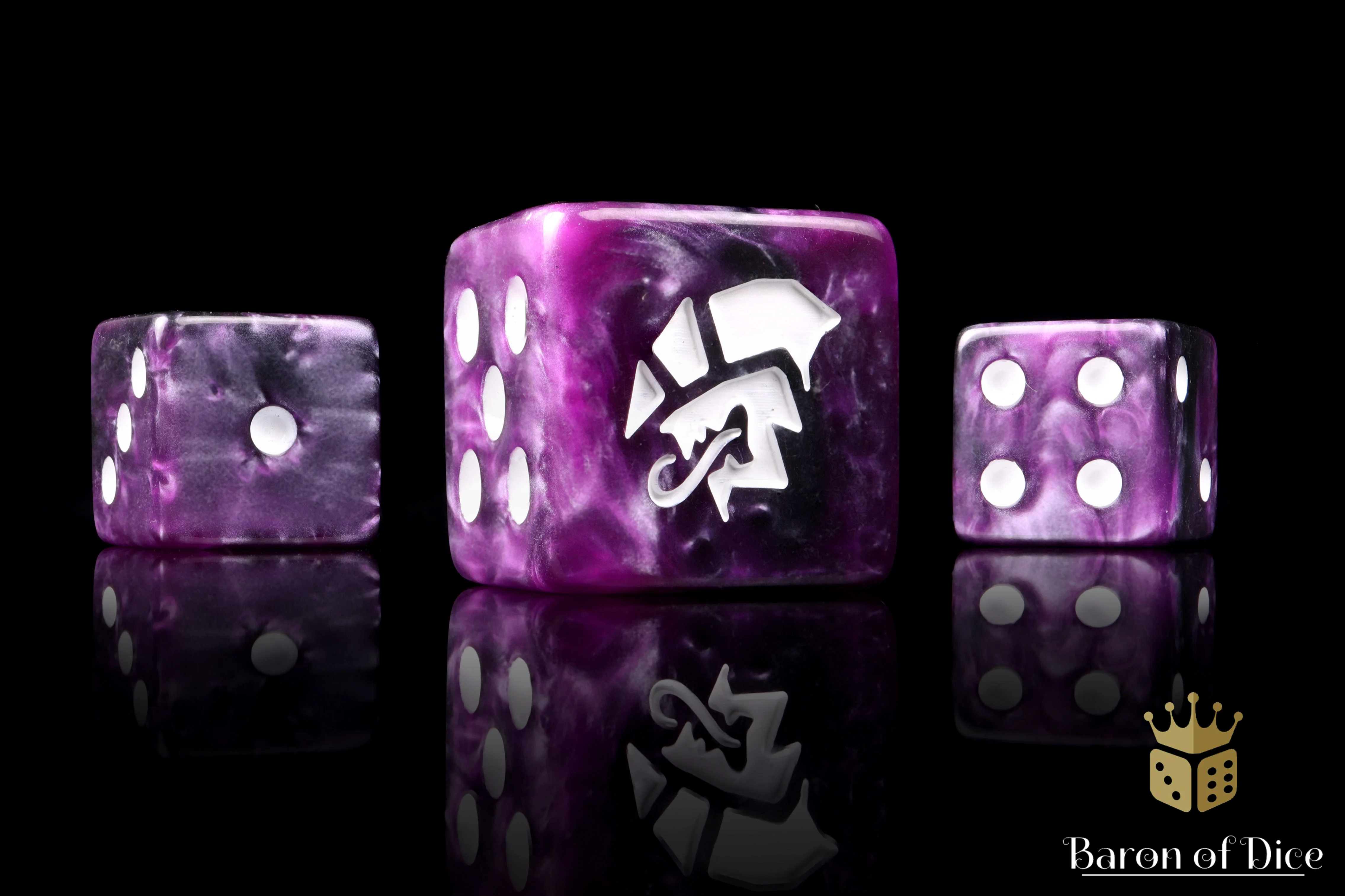 Alien Dice - Purple & White - Image 3
