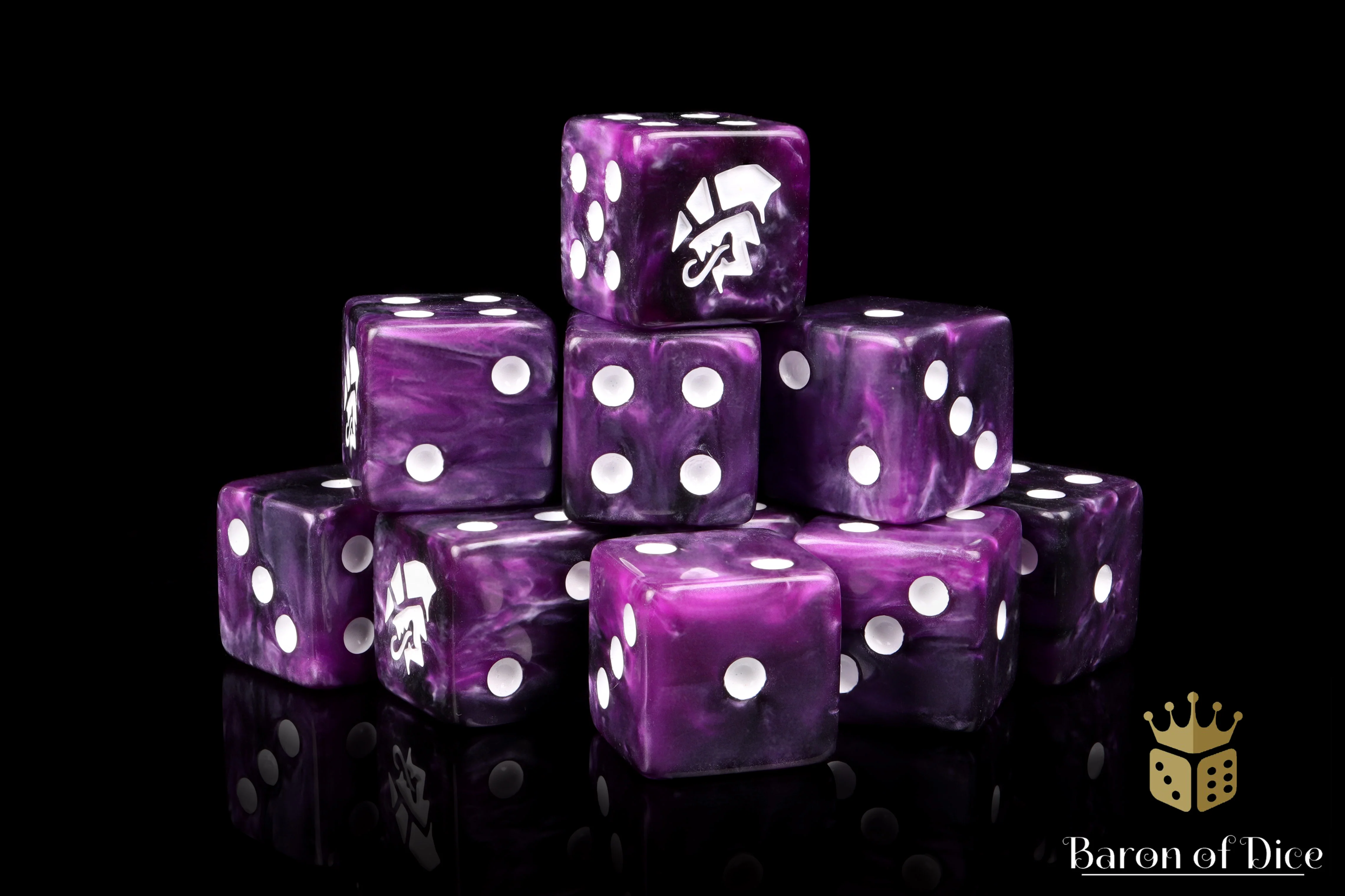 Alien Dice - Purple & White - Image 4